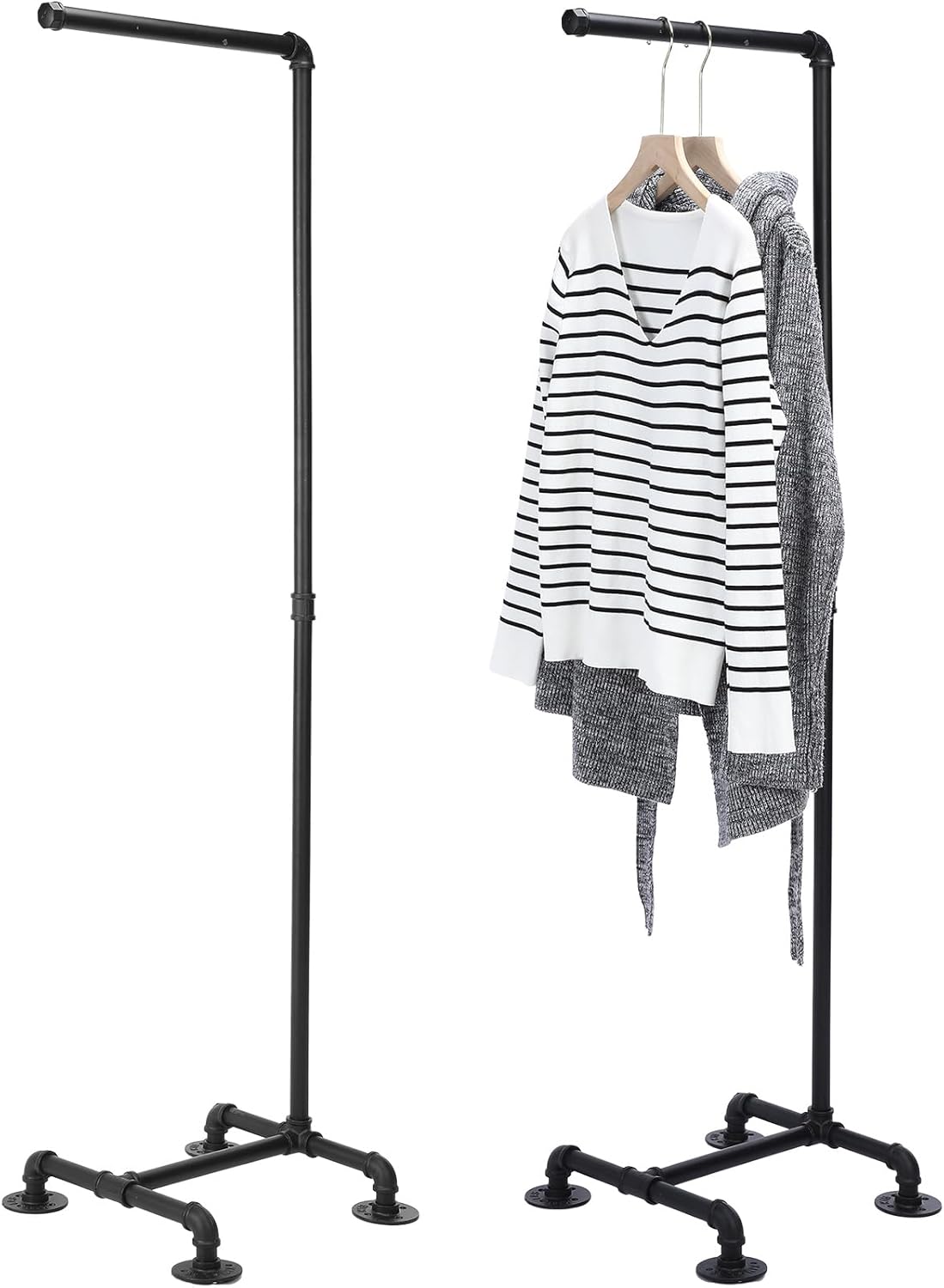 High Quality Industrial Pipe Clothing Rack 59.5” Dress Hanger Coat ...